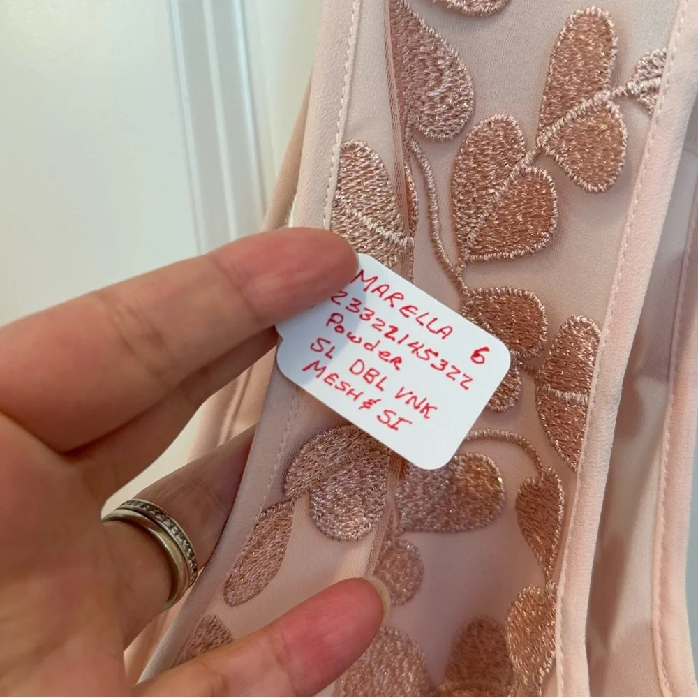 NWOT Marella by Max Mara Flora Long Dress Powder Pink Size: US6 M Spring/ Party - Picture 9 of 16